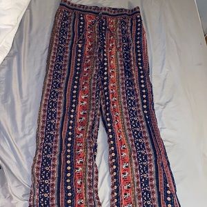 bebop wide leg pants / size XL / tribal print
